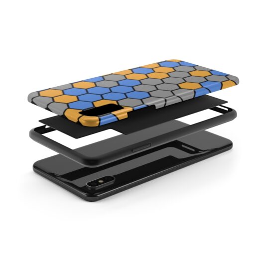 SimDex Logo Hexagons Pattern | Tough Phone Case - Image 39
