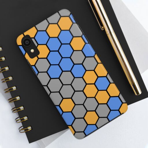 SimDex Logo Hexagons Pattern | Tough Phone Case - Image 41