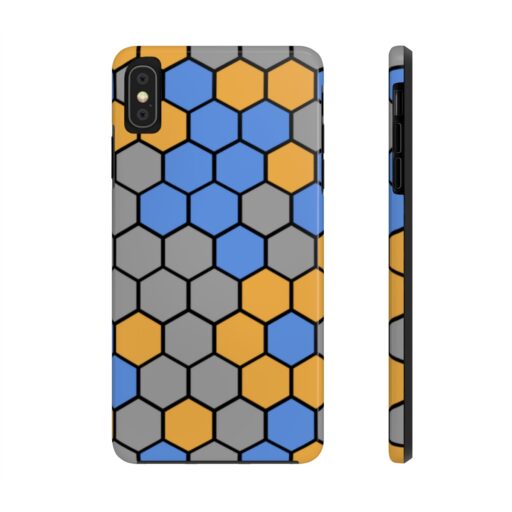 SimDex Logo Hexagons Pattern | Tough Phone Case - Image 46