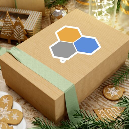 SimDex Logo Hexagons Only | Kiss-Cut Sticker - Image 24