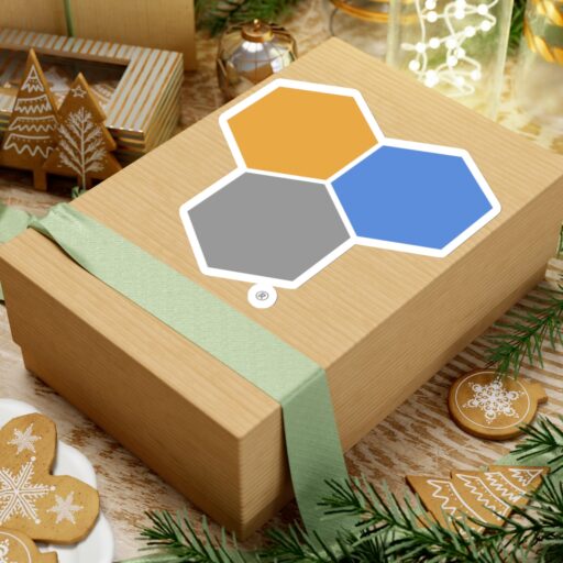 SimDex Logo Hexagons Only | Kiss-Cut Sticker - Image 3