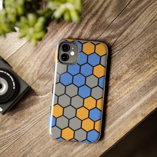 SimDex Logo Hexagons Pattern | Tough Phone Case - Image 24