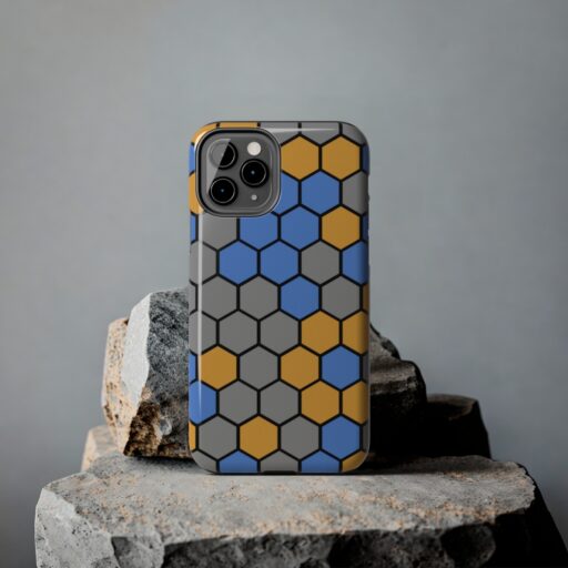 SimDex Logo Hexagons Pattern | Tough Phone Case - Image 29