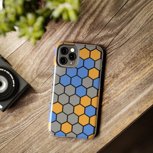 SimDex Logo Hexagons Pattern | Tough Phone Case - Image 30