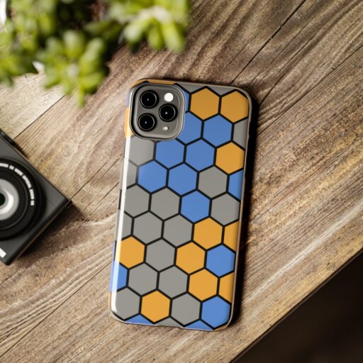 SimDex Logo Hexagons Pattern | Tough Phone Case - Image 36