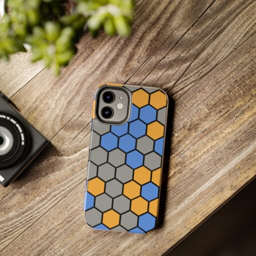 SimDex Logo Hexagons Pattern | Tough Phone Case - Image 85
