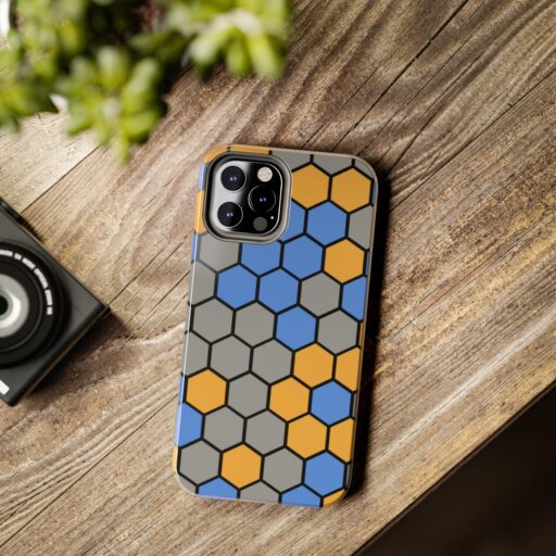 SimDex Logo Hexagons Pattern | Tough Phone Case - Image 12