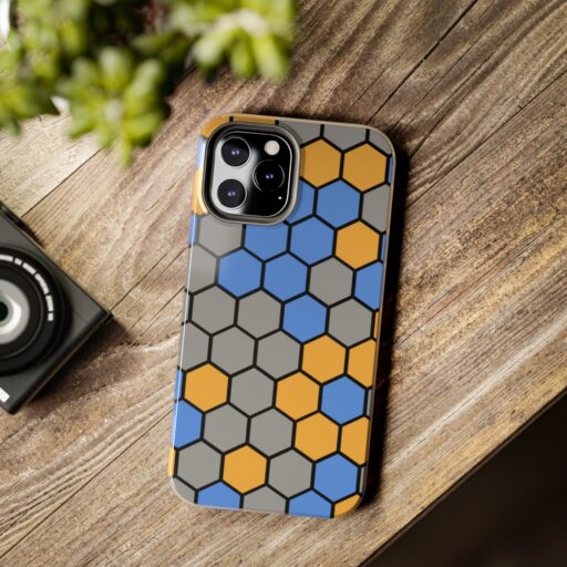 SimDex Logo Hexagons Pattern | Tough Phone Case - Image 18