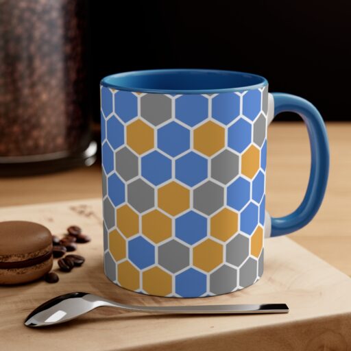 SimDex Logo Hexagons Pattern | Accent Coffee Mug, 11oz