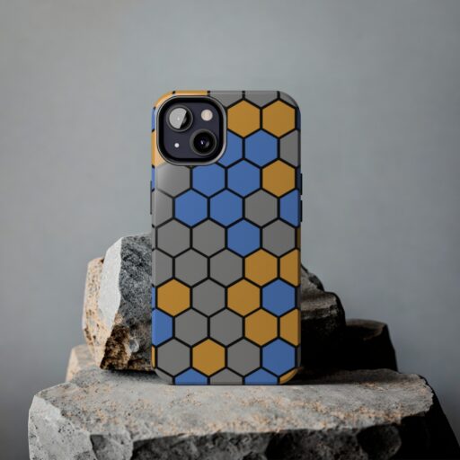 SimDex Logo Hexagons Pattern | Tough Phone Case - Image 54