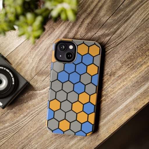SimDex Logo Hexagons Pattern | Tough Phone Case - Image 55