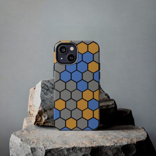 SimDex Logo Hexagons Pattern | Tough Phone Case - Image 60