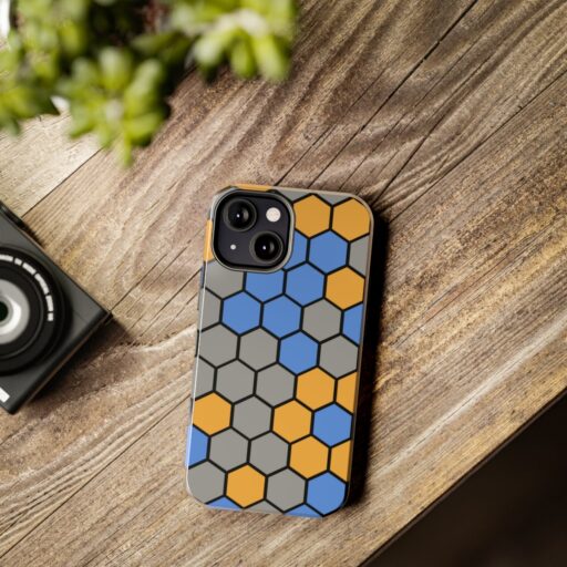 SimDex Logo Hexagons Pattern | Tough Phone Case - Image 61