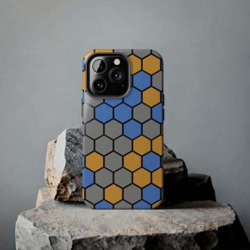 SimDex Logo Hexagons Pattern | Tough Phone Case - Image 66