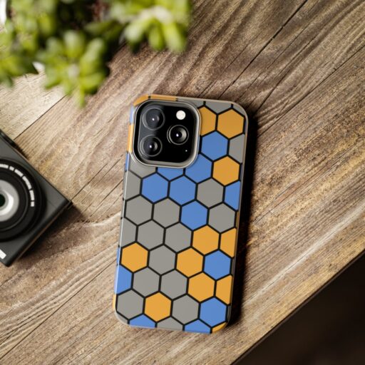 SimDex Logo Hexagons Pattern | Tough Phone Case - Image 67