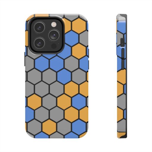 SimDex Logo Hexagons Pattern | Tough Phone Case - Image 5