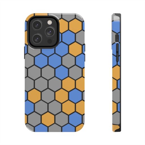 SimDex Logo Hexagons Pattern | Tough Phone Case - Image 2