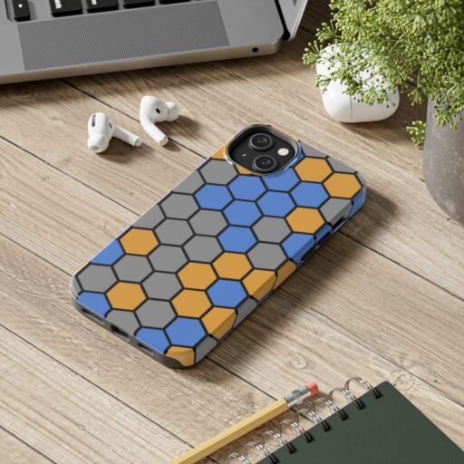 SimDex Logo Hexagons Pattern | Tough Phone Case - Image 43